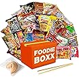 FOODIE BOXX Asian Instant Ramen Noodles Variety Pack with Cookies & Chopsticks (Original)