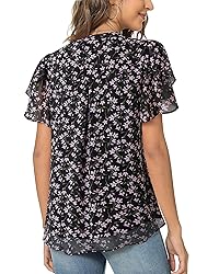 Lotusmile Women's Dressy Casual Chiffon Blouses