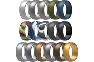 ThunderFit Silicone Wedding Ring for Men & Women - 8.7mm Wide - 2.5mm Thick