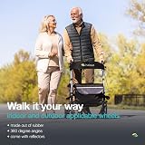 Helavo 4-Wheel Rollator Walker with Seat Foldable Lightweight Aluminum view 5