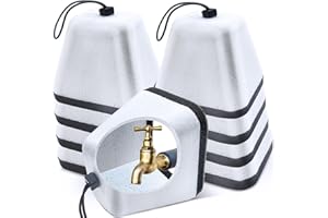8PACK, RUSFOL Outdoor Foam Faucet Cover for Winter, Universal for Most Spigot Valve Sprinklers, Freeze Proof Outdoor Faucet Cover, Prevents Winter Freeze and Cold Weather Insulation, Easy Installation