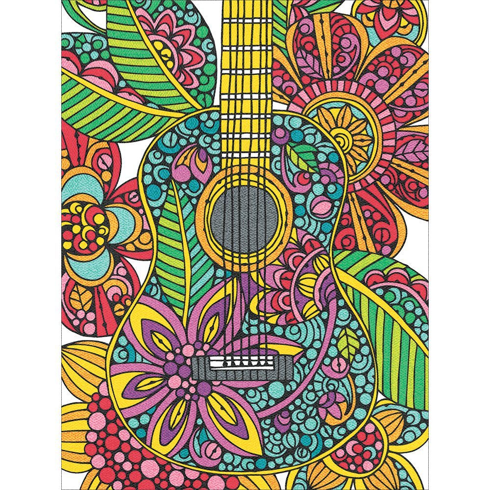 Dimensions 91537 Blooming Guitar Paintworks Pencil by Numbers