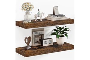 Vivelove 60 cm Floating Shelves 24 Inch Long, 9.3 Inch Deep Shelf Wall Mounted for Bathroom, Bedroom, Living Room, Kitchen, O