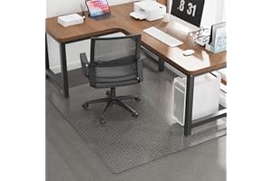 KEYDOL 50”x 60”Carpet Floor Mat for Office Chair, Clear Desk Chair Floor Mat for Carpet for Medium/Low Pile, HeavyDuty Chair Mats for Carpeted Floors, Studded Desk Mat for Carpets for Homes and Offices
