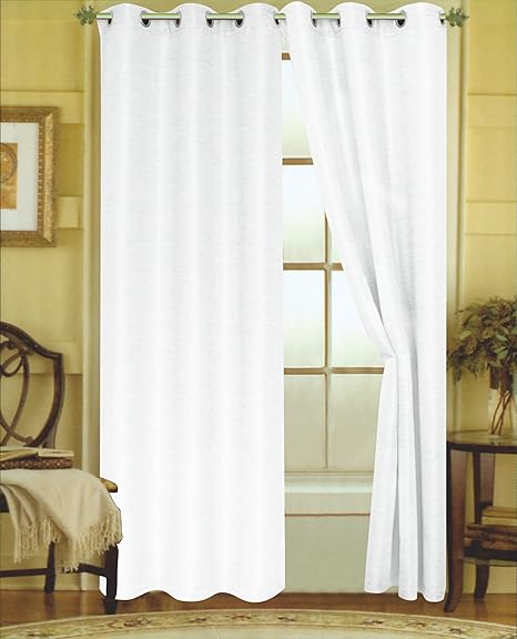 Buy Editex Home Textiles Indiana 2 Pk Raw Silk Curtain Panels With