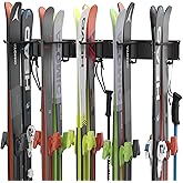 Ultrawall Ski Rack, Wall Mounted Ski Storage for Garage Storage Organizer System, 10 Pairs of Skis Holder for Home Shed, Holds Up to 300lbs