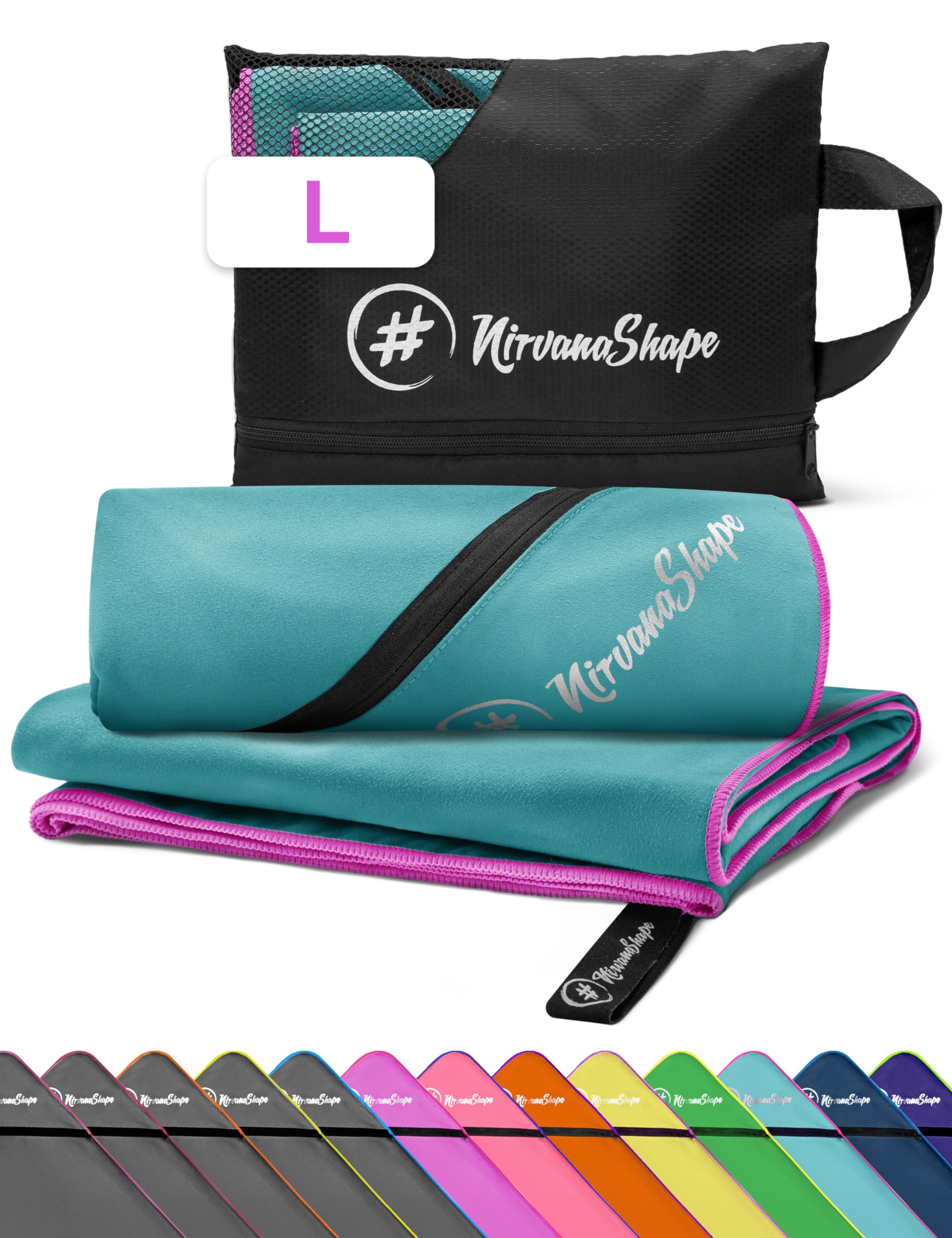 NirvanaShape Microfiber - Travel Towel for Beach, Sports, L 140 x 70 cm โ image 1