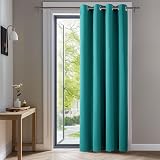 Deconovo Turquoise Blackout Curtain 52x90 Eyelet Thermal Insulated 1 Panel