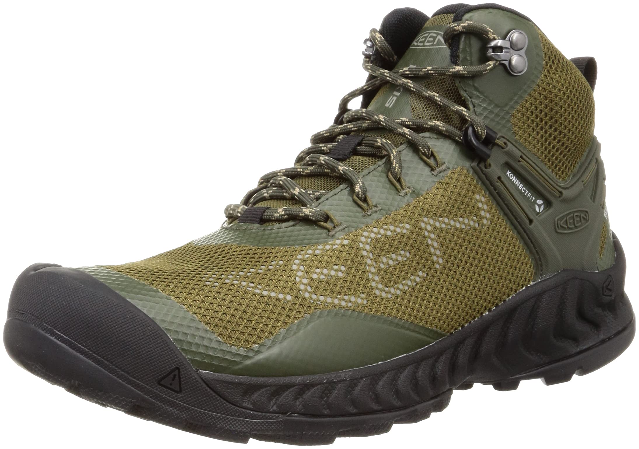 KEEN Men's NXIS Evo Mid Height Waterproof Hiking Boots, Forest