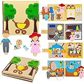 Sendhjurf Montessori Busy Book for Toddlers 3-5 Baby Family Quiet Book Activity Learning Travel Toys for Toddlers Ages 3-5-7 Girls Gift