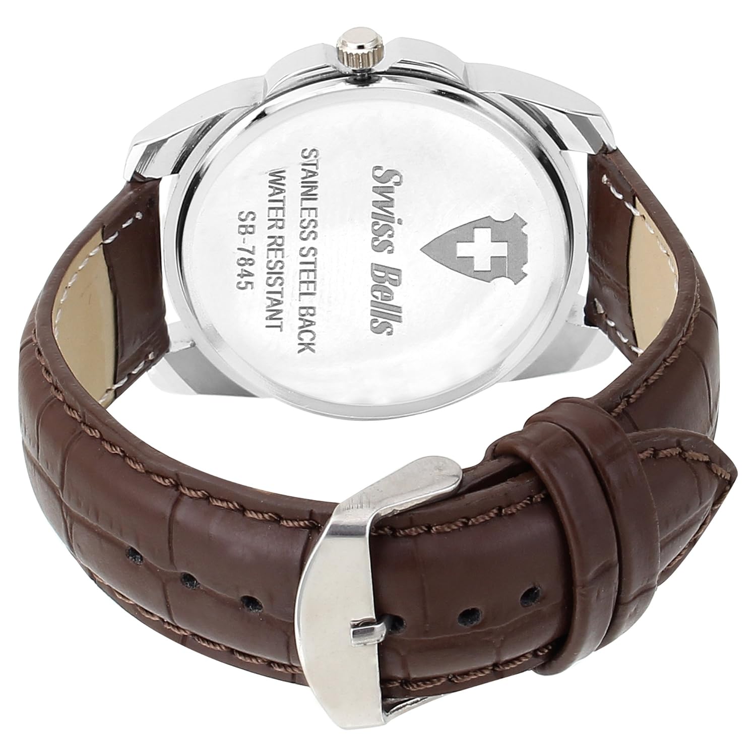 svviss bellstm chronograph white dial men's watch -ta-970