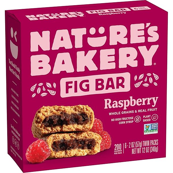NATURE’S BAKERY RASPBERRY FIG BARS, 2 OZ, 6 CT