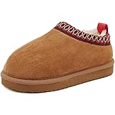 SMajong Kids Slippers Plush Warm Girls Fuzzy House Slippers Boys Platform Slipper Slip-on Shoes Winter Indoor Outdoor