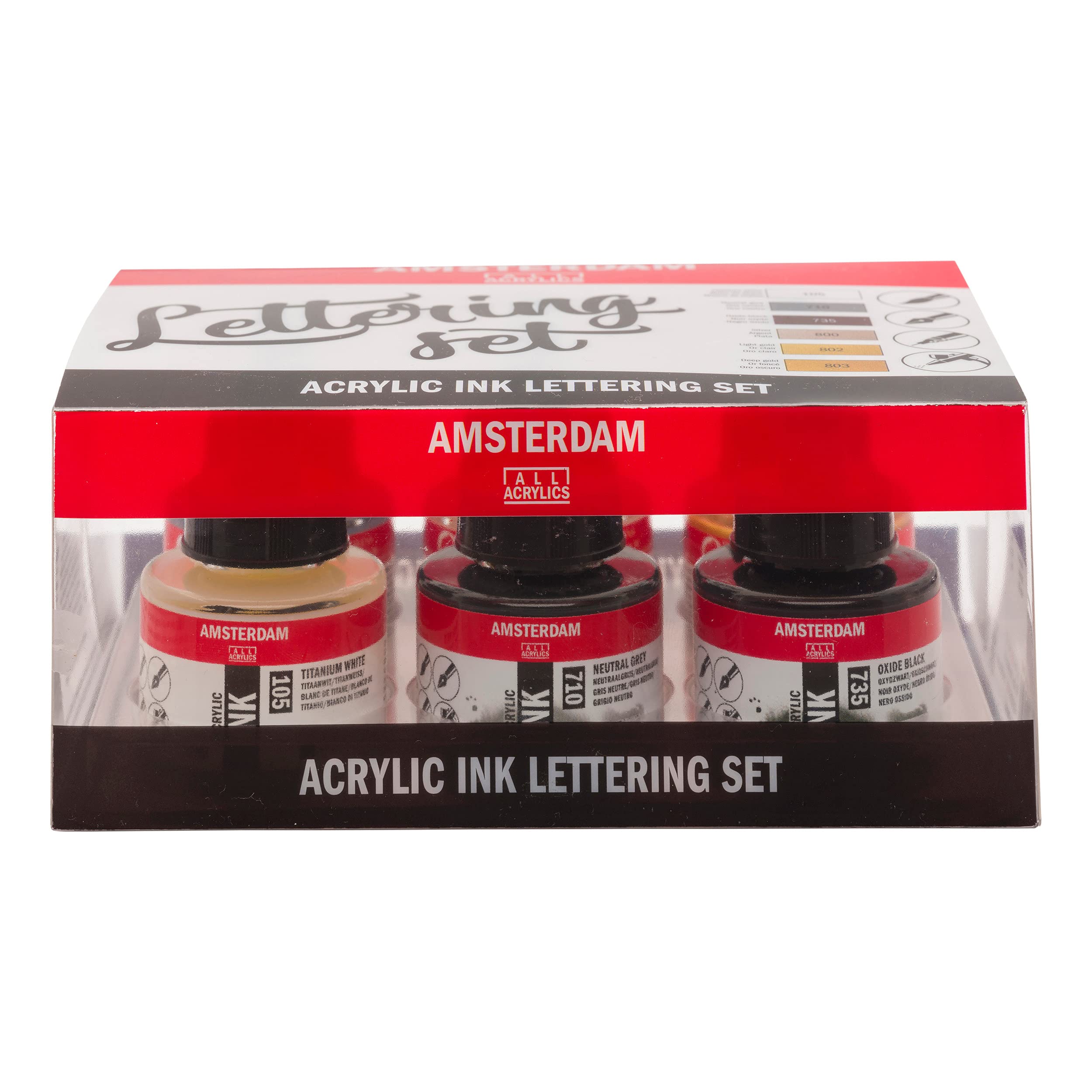 Amsterdam Acrylic Ink Lettering Set | 6 x 30 ml (17209003)