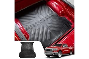 Bomely Truck Bed Mat Compatible with 2019-2024 Dodge Ram 1500 Trunk Bed Mat TPE All Weather Cargo Liners 5.7Ft Short Bed Liner 2023 Ram 1500 Accessories (2019-2024,5.7Ft)