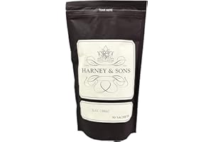 Harney & Sons Black Currant Tea - Wonderful Fruity Flavor, Caffeinated with a Medium Body - Bag of 50 Sachets