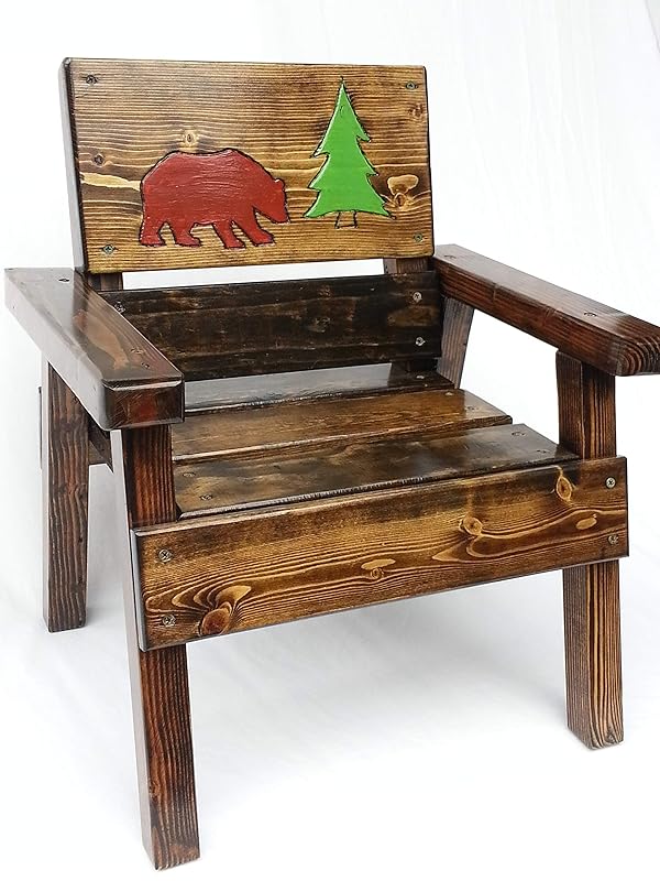 Kids Wood Chair with Arms, Indoor/Outdoor Furniture