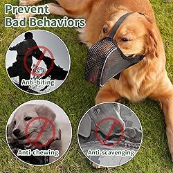 Mayerzon Dog Muzzle, Patented Mesh Muzzle with