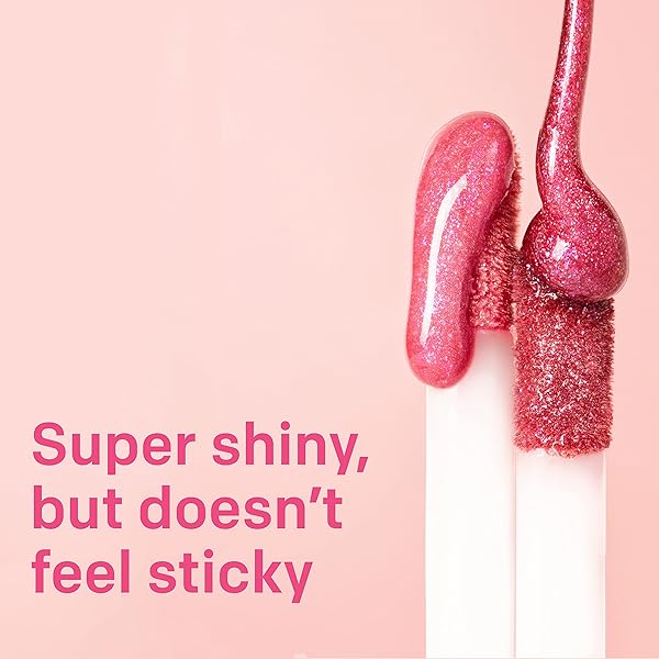 ALMAY LIP GLOSS, NON-STICKY LIP MAKEUP, HOLOGRAPHIC GLITTER FINISH, HYPOALLERGENIC, 200 ANGELIC, 0.9 OZ