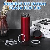Yolev 6pcs Silicone Bottle Seals O Rings for Wide Mouth Water Bottles, Leak view 6