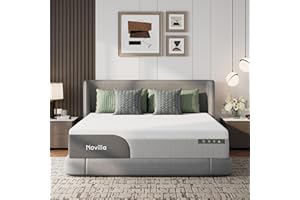 Novilla Queen Mattress 14 Inch, Gel Queen Memory Foam Mattress in a Box with Cool-Touch Nylon Cover for Cooling Night Sleep, Pain Relief & Spinal Support with Comfort Foam, CertiPUR-US Certified