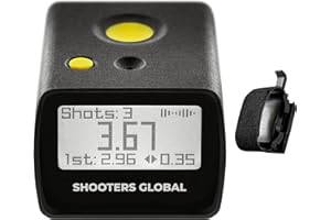 SHOOTERS GLOBAL SG Timer GO | Affordable Shot Timer for Training & Dry Fire, Best Battery Life, Smart Sensor, Belt Quick Release, Bluetooth & Free Mobile app with Video Recording. (Quick Release)