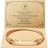 DS Religious Gift for Her Christian Cross Bracelet Bible Verse God is Within Her She Will Not Fall Inspirational Bracelets For Women Stainless Steel Jewelry Gift To Daughter Best Friend