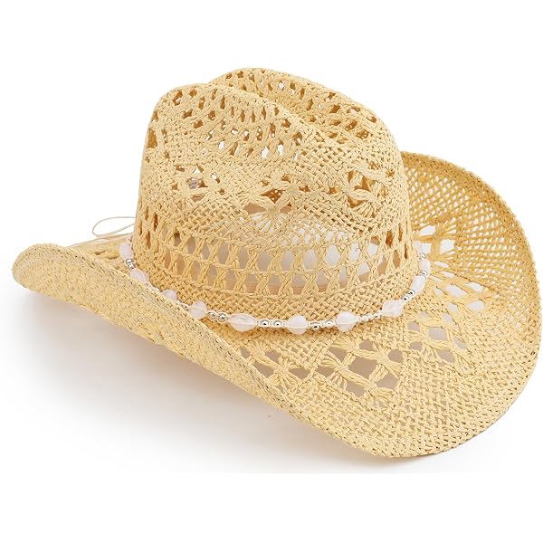 All Season Classic Western Style Straw Cowboy Cowgirl Hat  display picture 3