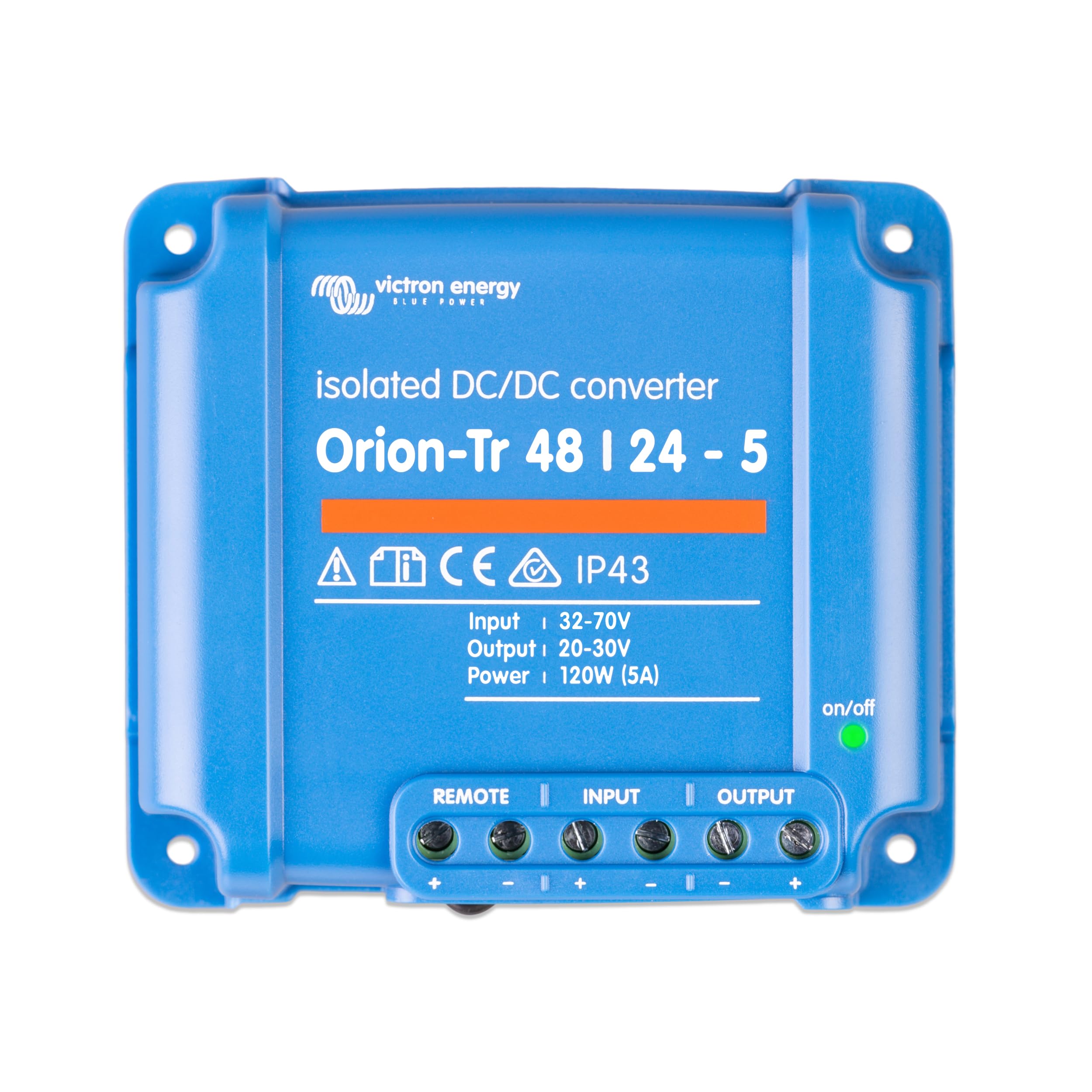 Victron Energy Orion-Tr IP43 48/24-Volt 5 amp 120-Watt DC-DC Converter, Isolated