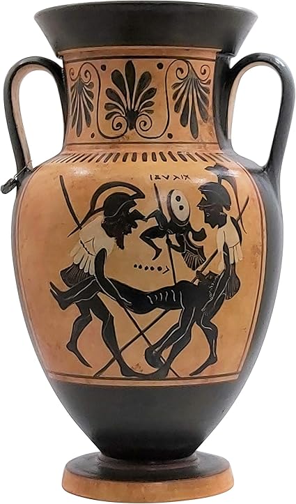 Amazon Thanatos 死 Hypnos 睡眠 サーペンドン花瓶 古代ギリシャ陶器 花器 インテリアボウル オンライン通販
