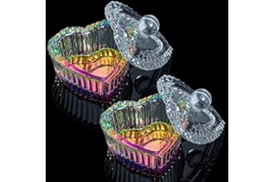 AORAEM 2PCS Nails Tips Art Dappen Dish with Lid Acrylic Liquid Powder Dappen Monomer Dish Glass Crystal Cup Glassware Tools for Professional Use and Home Use