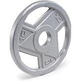 Marcy Classic 2" Cast Iron Olympic Grip Plates for Strength Training and Weightlifting