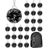 Remuuly Cheer Pom Pom Keychain Cheerleader Gifts Cheerleading Keyring Charm Foil with Keychain Hooks for Women Accessories