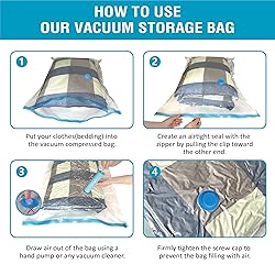 10 Pack Vacuum Storage Bags, Space Saver Bags