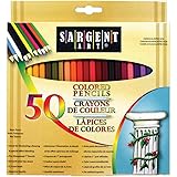 Sargent Art Premium Coloring Pencils, Pack of 50 Assorted Colors, 22-7251