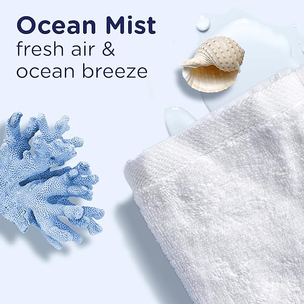 DOWNY LIGHT LAUNDRY SCENT BOOSTER BEADS, OCEAN MIST SCENT, 30.1 OZ, IN WASH FABRIC BEADS DESIGNED TO BE GENTLE WITH A LIGHT BOOST OF SCENT, NO HEAVY PERFUMES