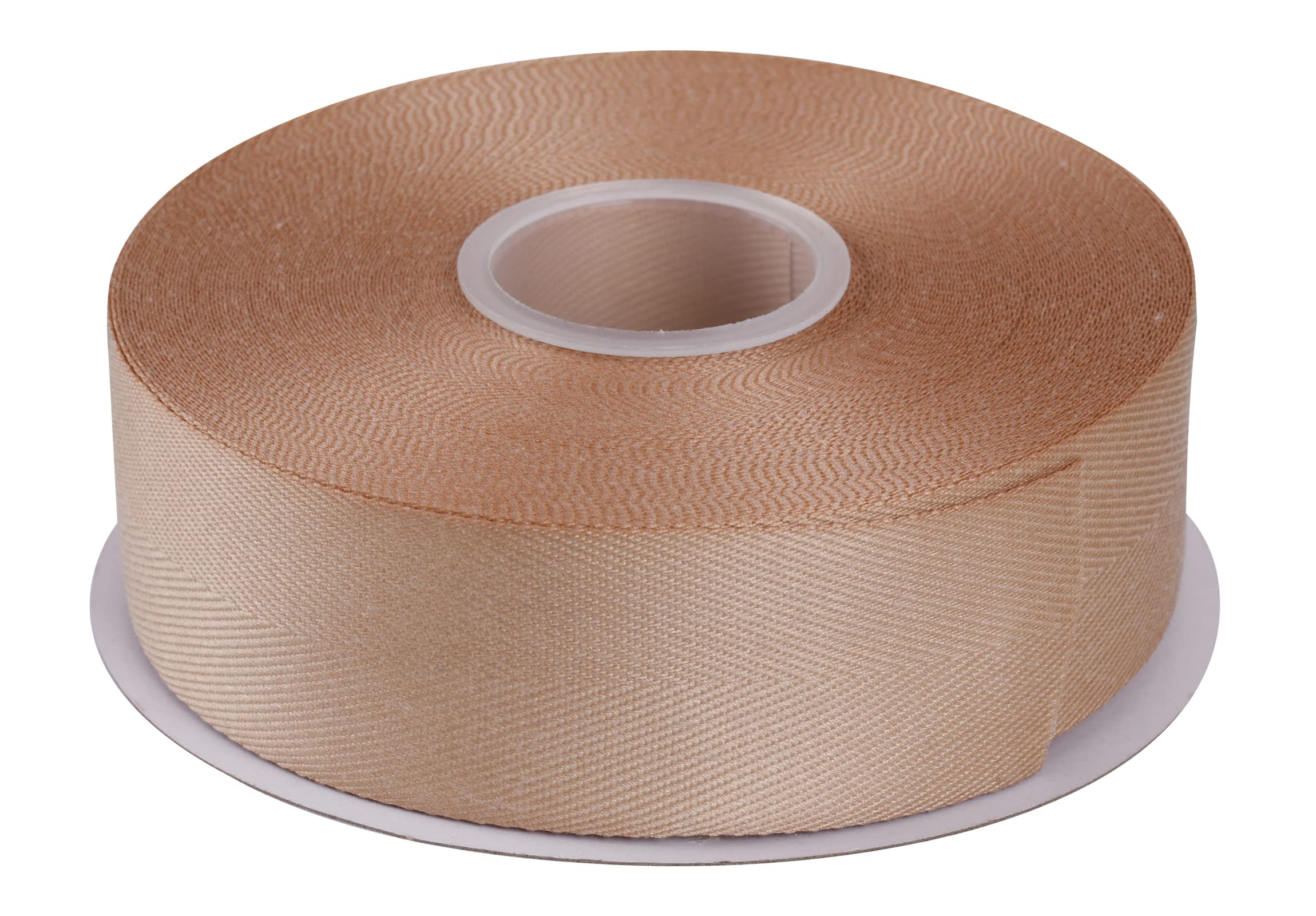 Joycrosso Herringbone Tape Twill Ribbon Soft Handle, Great for Gift Wrapping Craft Sewing, 38mm x 22 Meters - Tan