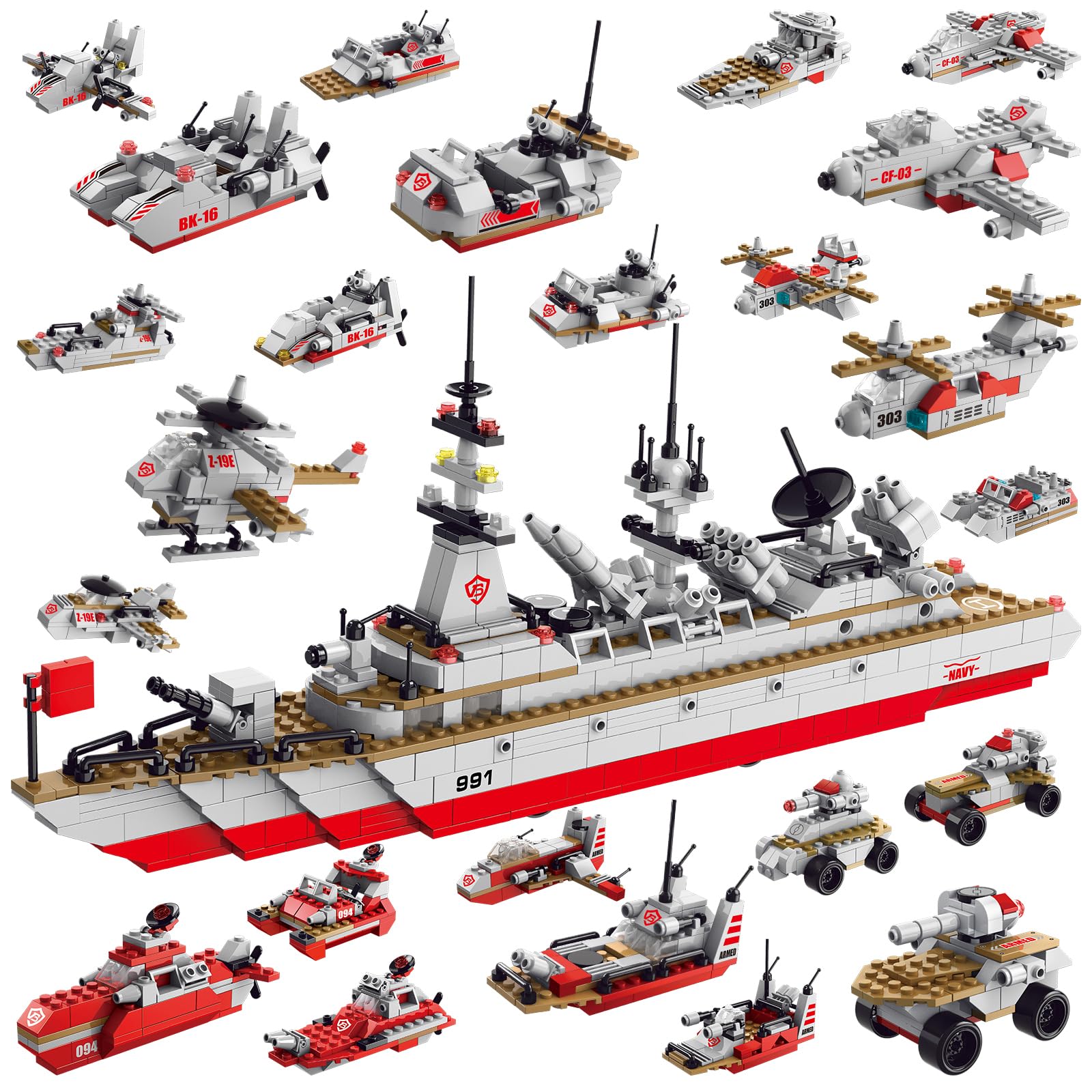 Photo 1 of Sitodier STEM Building Set Toy | 811pcs Construction 25 in 1 Cruiser Ocean Ship Building Toy for 6 Years Up Boys | 25 Models Engineering Building Bricks Kit for Kids Ages 6 7 8 9 10 11 12 Years Old