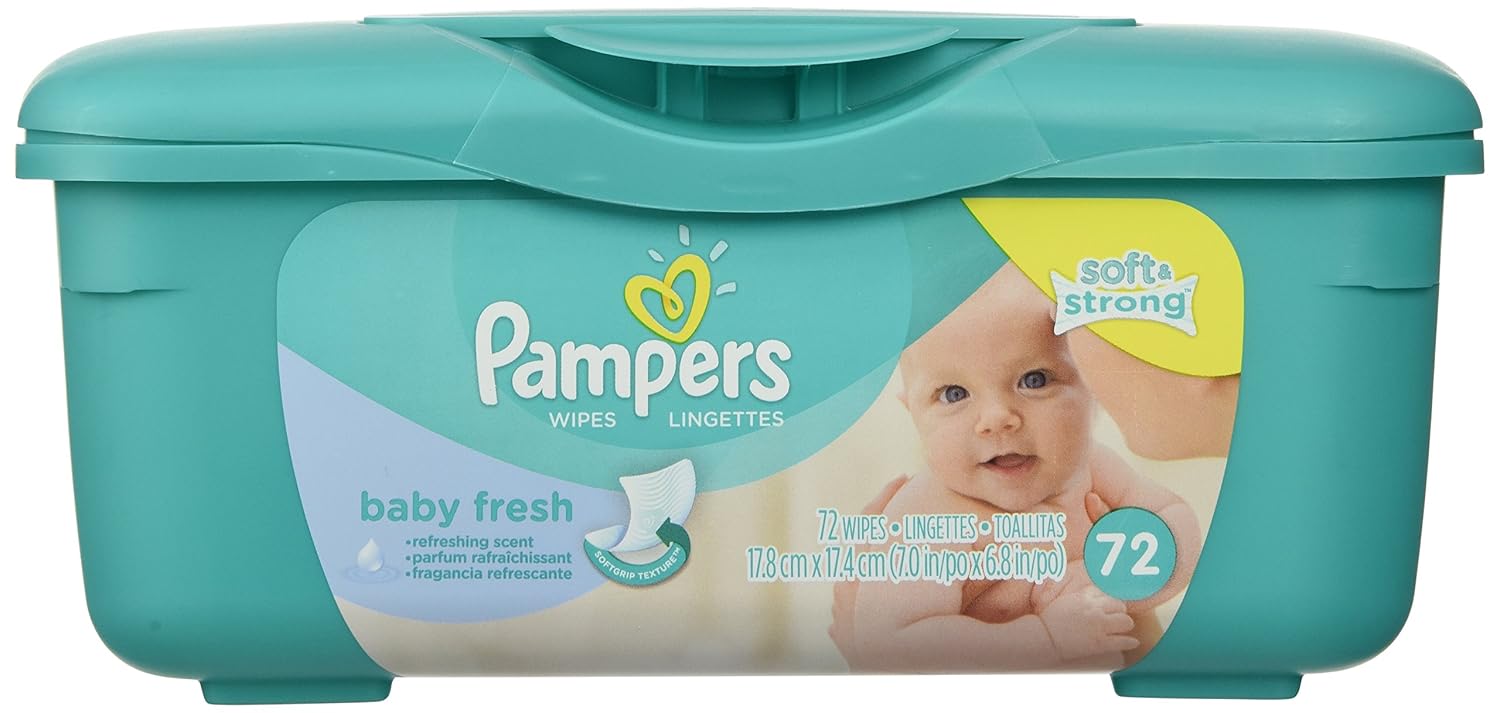 (FRESH WIPES!) Pampers Baby Fresh Wipes Tub 72 Count 037000282488