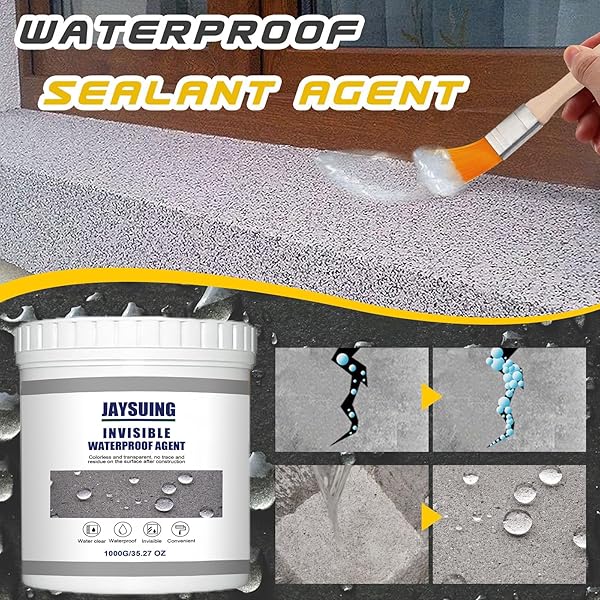 (35OZ) JAYSUING INVISIBLE WATERPROOF AGENT， REPAIRING CRACKS AND LEAKS, ADHESIVE FOR WATER LEAKAGE AND WATERPROOFING, SUPER STRONG WATERPROOF SEALING COATING