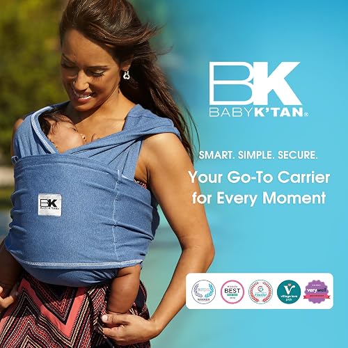Original Baby K'tan Baby Carrier - XS, Black Pre-Wrapped, Soft, Slip-On-575275