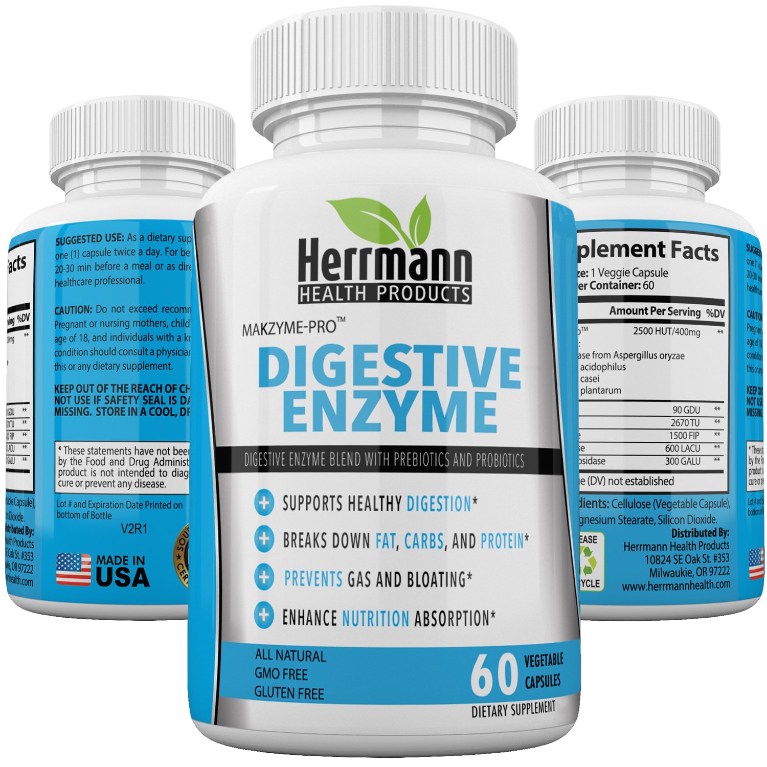 Powerful Digestive Enzymes Supplements Plus Prebiotics & Probiotics