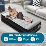 Panana Single Air Bed with Built-in Pump 196x97x47cm Flocked Top view 6