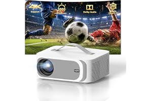 Outdoor-Projector Official-Apps 50W Dolby Audio, Lisowod Portable Proyector | 3000 Brightness, 4K Support with WiFi and Bluetooth, AI Movin 2.0 OS, AI Auto Focus, for Outdoor Movies and Home Theater