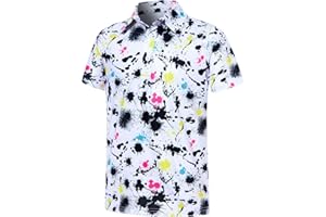 uideazone Boys Polo Shirts Dry Fit Performance Golf Short Sleeve Casual School Uniform Size 5-14