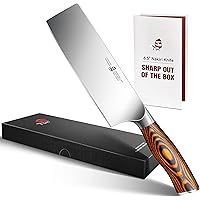 TUO Nakiri Knife - Vegetable Cleaver Kitchen Knives - Japanese Chef Knife German X50CrMoV15 Stainless Steel - Pakkawood Handl