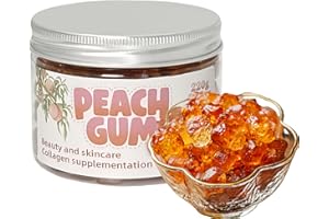 LWWTYKSPL Natural Wild Peach Gum Edible Peach Blossom Tears Tao Jiao,220g 7.76oz for Dessert, Drink, Soup, Tea, Health and Beauty Leisure Dessert Premium Freeze-Dried Fruits