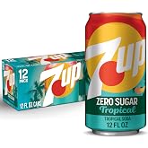 7UP Tropical Zero Sugar Soda, 12 Oz Cans, 12 Count