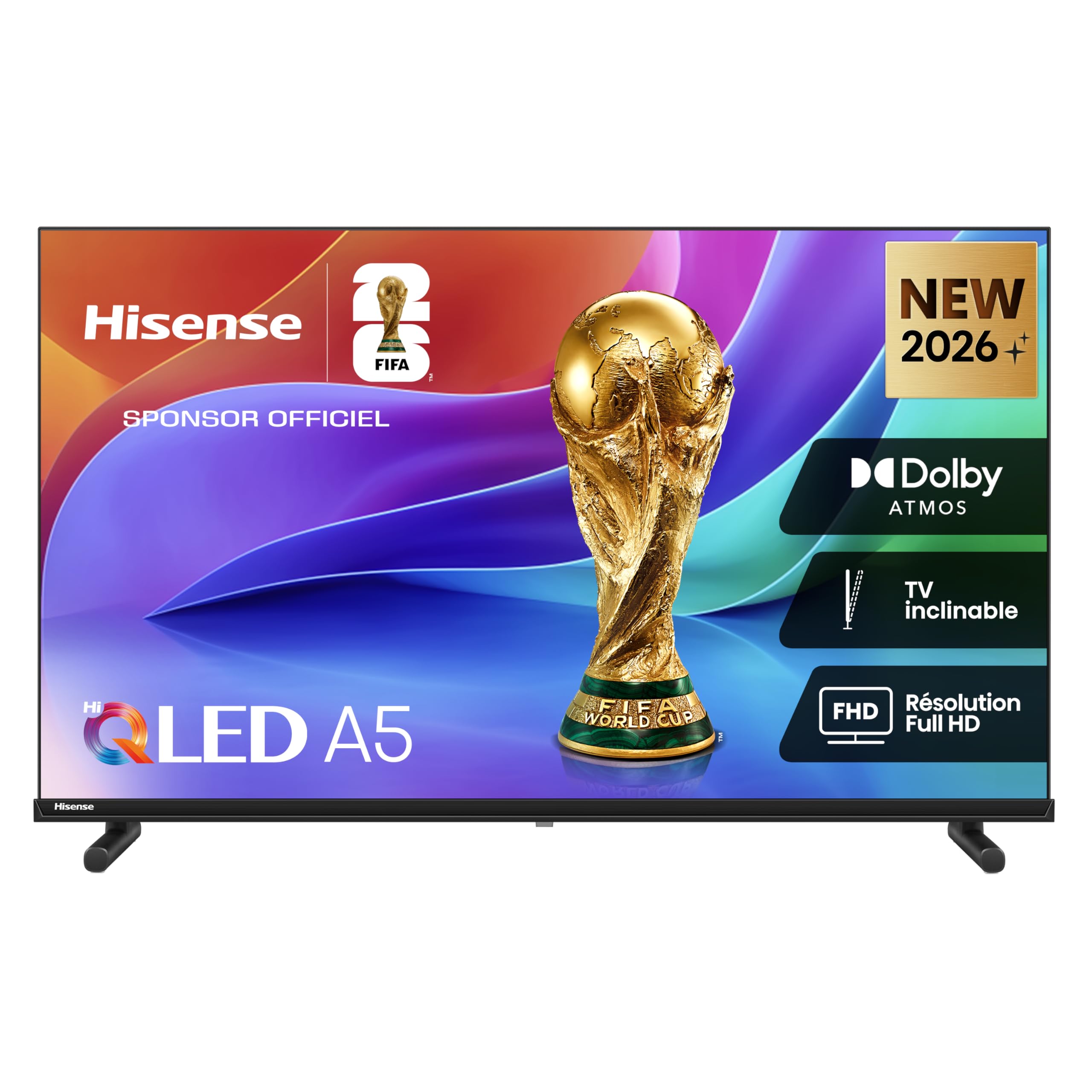 Hisense 32A5S - Hi-QLED FHD Smart TV 32 Pulgadas, Hi-QLED Color, Dolby Atmos, Posición de Monitor, Resolución FHD, Reducción de Ruido, Airplay, Smart Home Ready