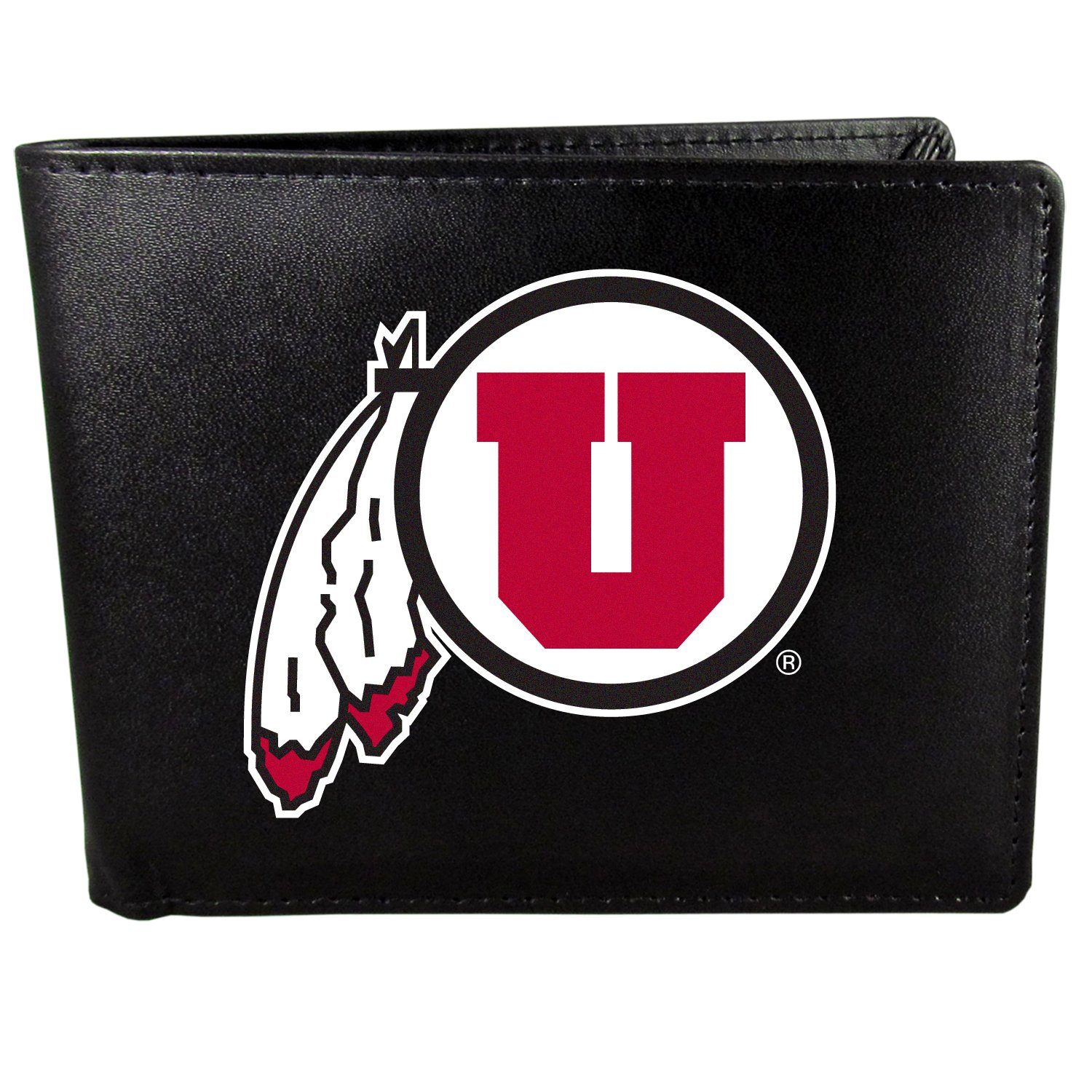 Siskiyou Sports NCAA Mens Utah Utes Bi-fold Wallet Large Logo One Size Black